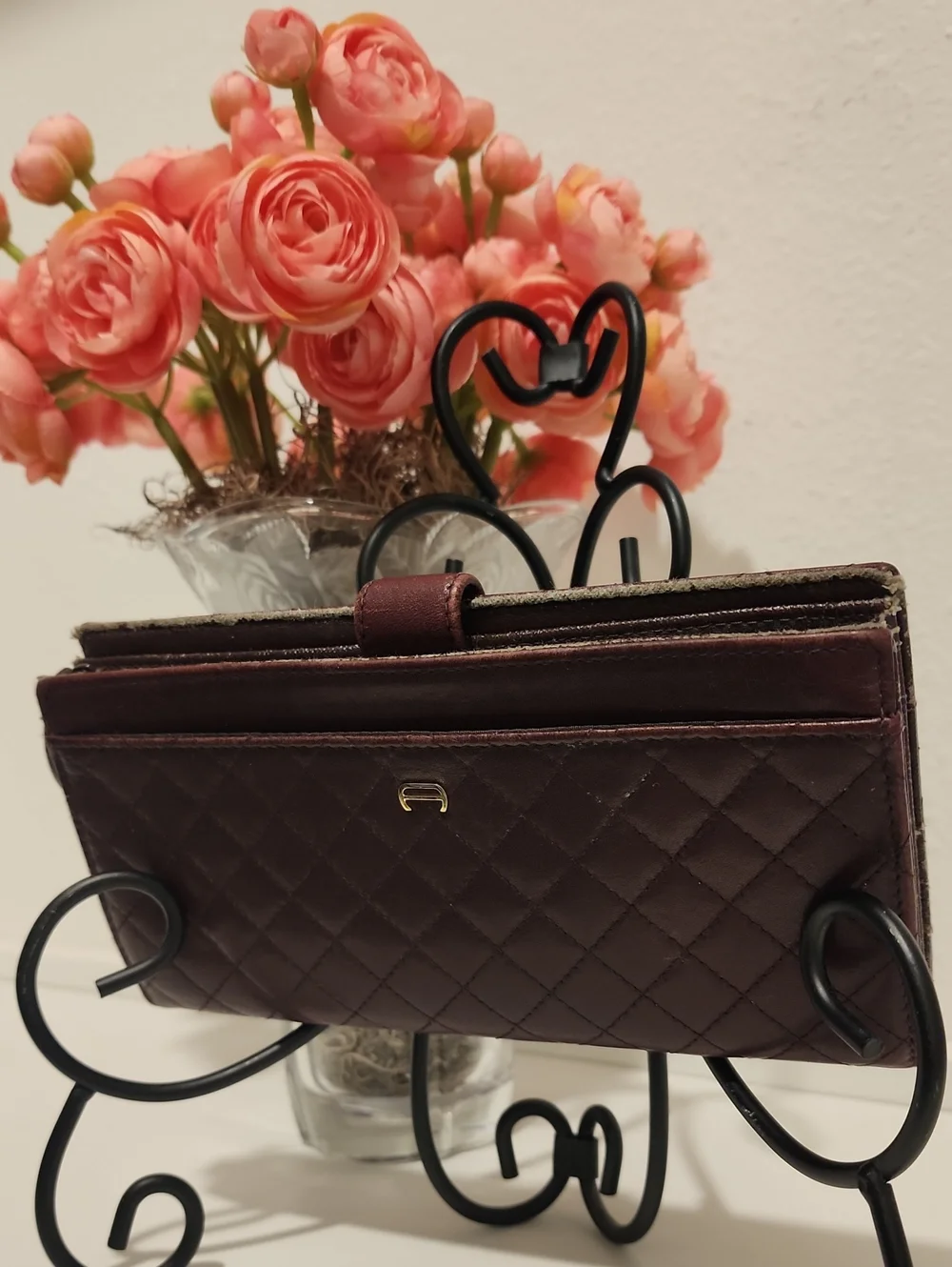 Quilted Burgundy Women's Wallet - Etienne Aigner